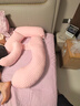 多米貝貝（Tomibaby）孕婦枕頭護腰側臥睡抱枕用品G型呼吸系列3D甜蜜粉 曬單實(shí)拍圖