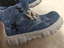 i.tpuzzle男鞋馬丁靴冬季新款休閑高幫增高帆布鞋百搭工裝鞋子男 曬單實(shí)拍圖
