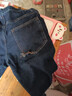 秋冬季厚款中老年牛仔褲男士寬松直筒高檔男褲爸爸高腰深檔長(cháng)褲子 淺藍色+深藍色CK【厚款兩條】 32【腰圍二尺五125-135斤】 曬單實(shí)拍圖
