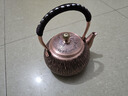 宏虎（honghu）紫銅水壺燒水壺大容量純銅煮茶壺泡茶壺手工加厚銅壺電陶爐沏茶壺 ZTH-01(豎錘紋)1.2L 曬單實(shí)拍圖