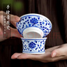 末都景德鎮手繪青花瓷山水茶漏陶瓷過(guò)濾紗網(wǎng)茶漏斗功夫茶具茶道分茶器 纏枝蓮茶漏 曬單實(shí)拍圖