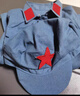 紅軍衣服兒童少兒紅軍演出服雷鋒合唱國慶元旦六一節日舞臺表演服 粗布棉麻面料-藍灰色 150 cm 曬單實(shí)拍圖