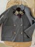茵曼格雷系格紋西裝領(lǐng)雙面呢大衣2025冬女裝新款毛呢外套 灰色 S 曬單實(shí)拍圖