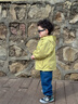 嘟嘟家寶寶外套連帽卡通春秋男童梭織衣服休閑戶(hù)外春季女童拉鏈上衣洋氣 黃綠色 110 曬單實(shí)拍圖