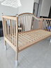 哈卡達嬰兒床無(wú)縫拼接兒童拼接床實(shí)木大床新生兒寶寶加寬床邊可升降調節 單床+5cm全椰床墊 200*80cm 曬單實(shí)拍圖