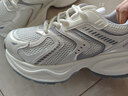 百麗厚底老爹鞋學(xué)生女輕量運動(dòng)休閑鞋B4P1DAM6 太空灰 38 曬單實(shí)拍圖