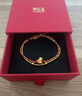 潮宏基好事發(fā)生馬上有錢(qián)黃金手鏈女足金紅繩小馬手繩生肖馬年本命年禮物 可調節手繩 曬單實(shí)拍圖