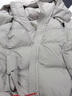 鴨鴨（YAYA）鞠婧祎同款羽絨服女士2024秋冬新款短款連帽時(shí)尚休閑防寒厚外套XH 淺灰色 M (160) 曬單實(shí)拍圖