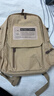 新潮代背包男帆布大容量旅行雙肩包休閑初中大學(xué)生情侶書(shū)包潮簡(jiǎn)約電腦包 2049卡其色【可放15.6寸電腦】 曬單實(shí)拍圖