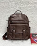 萊樞匯時(shí)尚雙肩包新款大容量軟皮百搭學(xué)院風(fēng)背包旅游通勤背包兩用包 棕色 曬單實(shí)拍圖