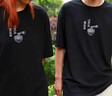 多創(chuàng  )藝t恤定制印logo訂制體恤工作服定做工裝DIY印字圖案情侶裝純棉圓領(lǐng) 短袖黑色 XXL/185 曬單實(shí)拍圖
