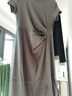 UR秋季新款女裝時(shí)髦氣質(zhì)拼接褶皺收腰連衣裙UWG740159 灰綠 L 曬單實(shí)拍圖