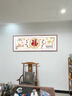 墨派（Mopai）福字客廳掛畫(huà)橫幅新中式沙發(fā)背景墻裝飾畫(huà)喜慶百福圖高檔大氣壁畫(huà) A福氣滿(mǎn)滿(mǎn) 120x40(適合1.5-2.0米沙發(fā))實(shí)木邊框 曬單實(shí)拍圖