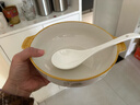 陶瓷雙耳碗新款大號家用防燙釉下彩水煮魚(yú)大菜盆好看湯碗配白湯勺 山茶花（9英寸） 2件套 雙耳碗1個(gè)裝+白湯勺1只 曬單實(shí)拍圖