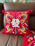 美若晨曦2026新年紅色抱枕套結婚喜慶過(guò)年客廳沙發(fā)靠墊福字腰枕馬年靠背 發(fā)財蝴蝶毛巾繡抱枕 枕套 45*45cm枕套 曬單實(shí)拍圖