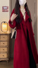 GARNUO紅色雙面羊毛大衣女秋冬季結婚訂婚禮服新娘敬酒服小個(gè)子毛呢外套 紅色 S 【85-110斤】 曬單實(shí)拍圖