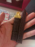 寶燦鱷魚(yú)皮表帶男女通用超薄圓紋手表鏈真皮適用天梭浪琴阿瑪尼美度等 土豪金蝴蝶扣-鱷魚(yú)皮棕色 20mm 曬單實(shí)拍圖