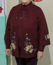 歌米拉（Gemila）媽媽裝針織開(kāi)衫女外套兩件套裝秋裝新款50歲中老年國風(fēng)毛衣 酒紅色 4XL 建議145-160斤 曬單實(shí)拍圖