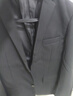羅蒙（ROMON）西服男士小西裝外套職業(yè)正裝修身休閑伴郎服 黑色XL 曬單實(shí)拍圖