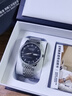 冠琴（GUANQIN）手表男士全自動(dòng)機械表防水夜光雙日歷瑞士品質(zhì)男表節日禮物送男友 銀黑鋼帶 [98%用戶(hù)選擇] 曬單實(shí)拍圖