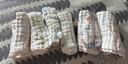 婧麒（JOYNCLEON）嬰兒口水巾毛巾純棉6層紗布小方巾柔軟兒童6條裝 30 Jyp171062 曬單實(shí)拍圖