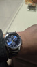 男士時(shí)尚商務(wù)手表三針數字刻度表盤(pán)潮流鋼帶青少年腕表石英表 藍色【手表+送調表器】 曬單實(shí)拍圖