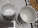 金嵐玉唐山骨瓷指環(huán)金把手茶漏杯燙金杯茶杯帶蓋帶茶隔包金工藝馬克杯 虞美人草-茶漏杯1個(gè) 曬單實(shí)拍圖