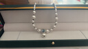 JALLOO珍珠項鏈年輕款女士高級感輕奢吊墜首飾品女生日新年禮物送女朋友 碎銀子施家貝珠珍珠海藍寶項鏈 曬單實(shí)拍圖