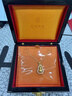 老鋪黃金古法手工足金項鏈 · 葫蘆（1號）鉆飾吊墜（金鏈款） 新款中號鎖骨鏈款金重約9.8g 曬單實(shí)拍圖