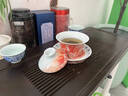 鎮師傅仿古泥礬紅魚(yú)化龍蓋碗茶杯家用高檔陶瓷泡茶碗紅龍紋三才馬蹄茶具 仿古泥【礬紅魚(yú)化龍-三才蓋碗】 曬單實(shí)拍圖