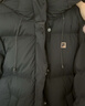斐樂(lè )（FILA）女子長(cháng)款羽絨服冬季90%鵝絨長(cháng)袖保暖連帽運動(dòng)過(guò)膝開(kāi)衫外套上衣 深黑-BK M 曬單實(shí)拍圖