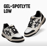 亞瑟士ASICS籃球鞋男鞋女鞋復古板鞋舒適休閑鞋 GEL-SPOTLYTE LOW 白色/黑色 42.5 曬單實(shí)拍圖