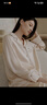 金三塔真絲睡衣女19姆米桑蠶絲貓咪卡通可外穿兩件套居家服禮物 金粉色 XL 曬單實(shí)拍圖