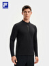 FILA 斐樂(lè )官方男子針織長(cháng)袖衫2025冬季健身運動(dòng)加絨半拉鏈長(cháng)T 曬單實(shí)拍圖
