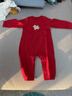 好孩子嬰兒連體衣 A類(lèi)全棉長(cháng)袖連身衣7A抗菌0熒光 童夢(mèng)紅 80cm 曬單實(shí)拍圖