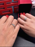 DR鉆戒星織系列對戒純銀鍍鉑金莫桑鉆情侶婚戒求結婚情人節禮物戒指 星織女戒50分+共度愛(ài)河男戒 贈送專(zhuān)柜禮盒＋權威證書(shū) 閉口留言號數或聯(lián)系客服 曬單實(shí)拍圖