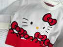 巴拉巴拉【HelloKittyIP】女童毛衫春秋針織衫拜年萌甜美可愛(ài) 米白10302 110 曬單實(shí)拍圖