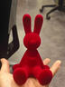 心選植絨兔子可愛(ài)懶人手機支架桌面工位辦公室裝飾擺件送朋友實(shí)用禮物 泡泡兔植絨紅-手機架 無(wú)規格 曬單實(shí)拍圖