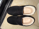 3514保暖羊毛布鞋老人鞋套腳款男士爸爸鞋冬季加厚棉鞋 黑色 44  曬單實(shí)拍圖