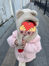 迷你巴拉巴拉冬季新款男女童拜年帽子2025新年寶寶保暖圍脖一體帽 曬單實(shí)拍圖