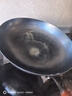 金存章丘炒鍋鐵鍋炒菜鍋無(wú)涂層老式熟鐵鍋 錘印輕便款木把34cm已開(kāi)鍋 曬單實(shí)拍圖