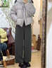 艾熙禮高端灰色毛呢彎刀褲女秋冬2025新款八分哈倫褲小個(gè)子闊腿九分褲子 淺灰色-九分褲-加絨 【柜貨精裁】 M /27 建議95-105斤 曬單實(shí)拍圖
