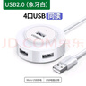 綠聯(lián)usb分線(xiàn)器擴展器轉換頭多接口筆記本臺式機電腦一拖四usb拓展HUB集線(xiàn)器帶電源供電口4口7口 白色usb2.0一分四（圓形） 1米 曬單實(shí)拍圖