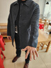 恒源祥雙面呢大衣男士春秋中長(cháng)款羊毛毛呢外套 深灰 2XL(185) 曬單實(shí)拍圖