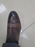 百麗張凌赫同款商務(wù)正裝皮鞋禮盒裝男鞋牛皮鞋職場(chǎng)婚鞋 棕色 42 曬單實(shí)拍圖