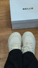 百麗（Belle）運動(dòng)風(fēng)休閑靴女冬季新款商場(chǎng)同款厚底增高高幫休閑鞋E6K1DDD5 米色-絨里 36 (230mm) 曬單實(shí)拍圖