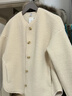 優(yōu)衣庫女裝男裝仿羊羔絨搖粒絨休閑開(kāi)衫長(cháng)袖寬松外套冬新款479616 01 乳白色 S 曬單實(shí)拍圖