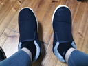 3539加絨保暖布鞋男套腳款棉鞋爸爸鞋平底防寒休閑布鞋 黑色 42 曬單實(shí)拍圖