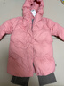 jnby by JNBY新款江南布衣中長(cháng)款羽絨服A型寬松連帽25冬男女童嬰兒YPAC11470 834/淡灰粉 100 cm 充絨量110g 曬單實(shí)拍圖