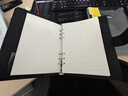 得力（deli）25K100張筆記本子 活頁(yè)本內頁(yè)可拆卸皮面本233*178mm黑色3151 曬單實(shí)拍圖